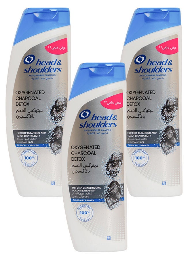 Head & Shoulders Charcoal Detox Anti-Dandruff Shampoo 3x350ml